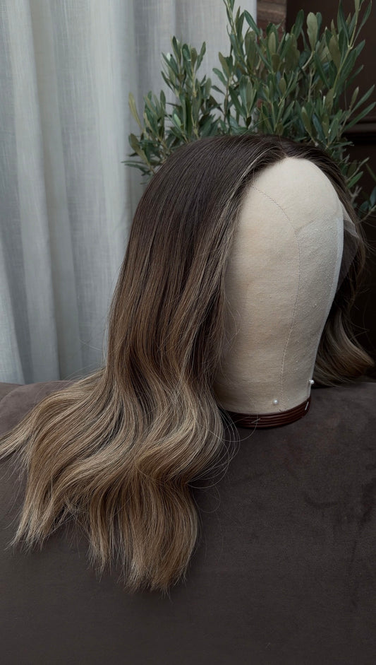 Tiger’s Eye – Balayage Glueless Human Hair Wig (Lace Top)