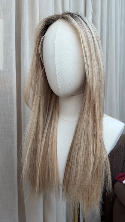 Aura- Blonde Glueless Human Hair Wig (Lace Top)