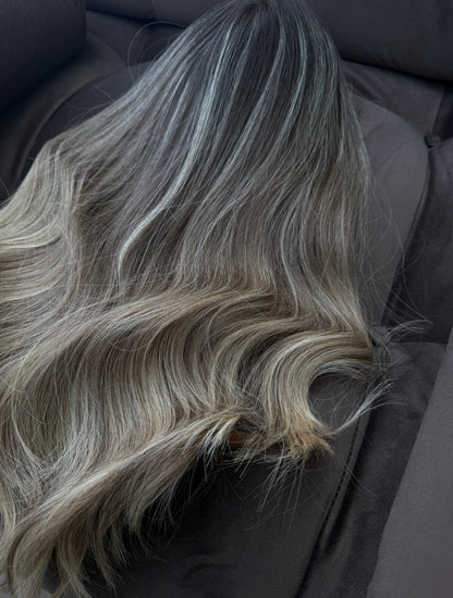 Silver Moonstone - Creamy Beige Human Hair Wig UK| (Lace Top)