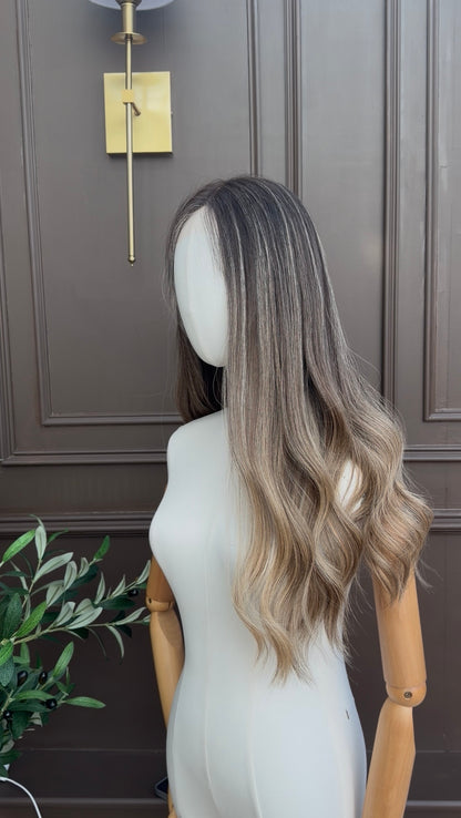 Silver Moonstone - Creamy Beige Human Hair Wig UK| (Lace Top)
