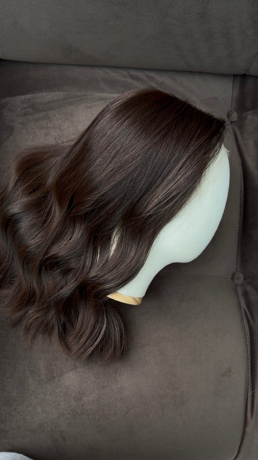 Brown Onyx – Brunette Glueless Human Hair Wig UK| (Lace Top)