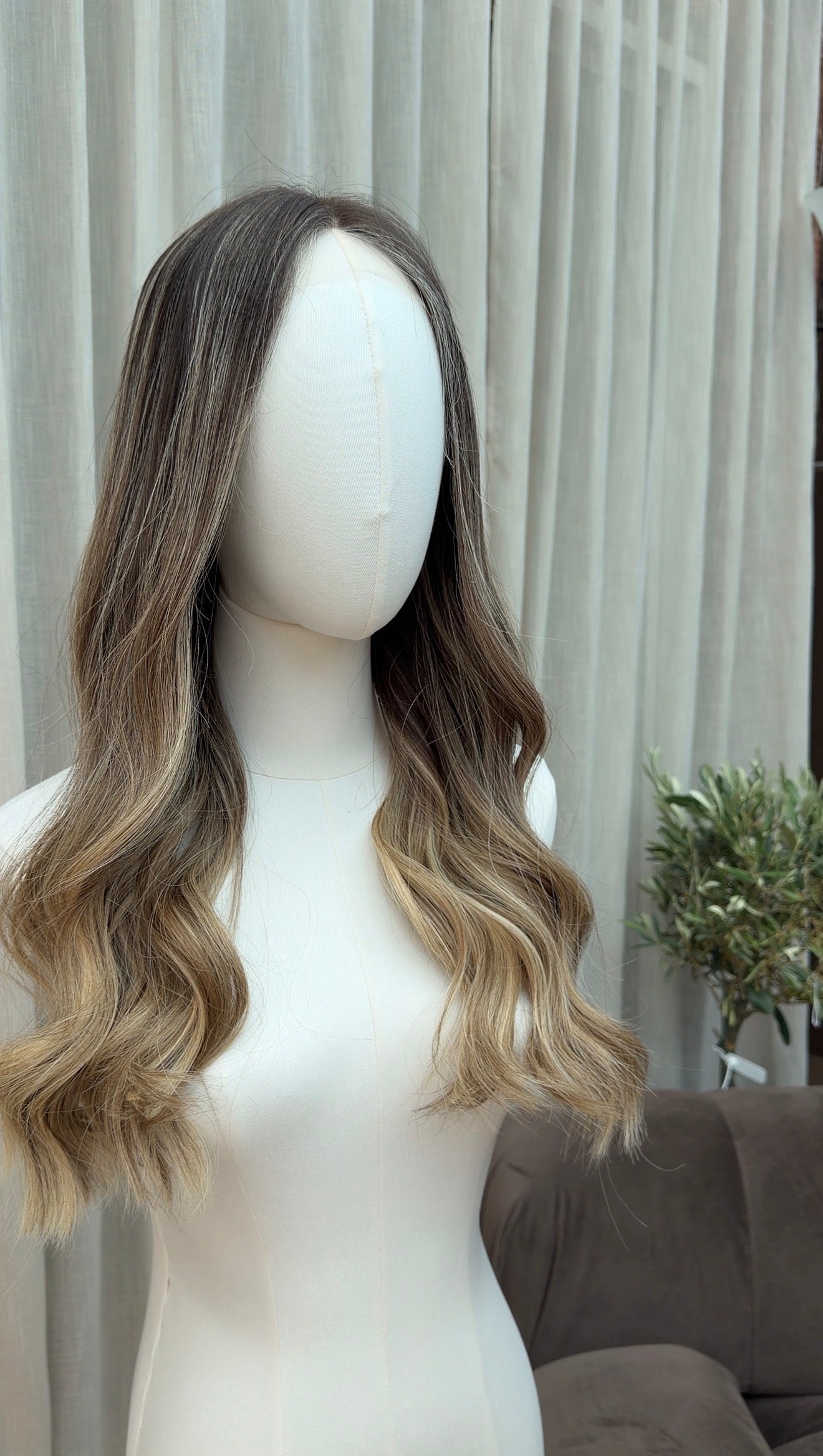 Silver Moonstone - Creamy Beige Human Hair Wig UK| (Lace Top)