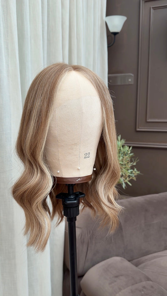Jasper - Dark Blonde Glueless Human Hair Wig Lace Top
