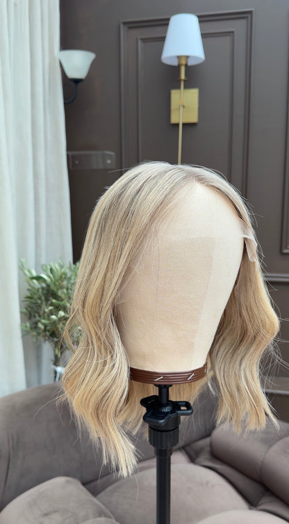 White Sapphire- Blonde Glueless Human Hair Wig UK | Lace Top Natural Wig