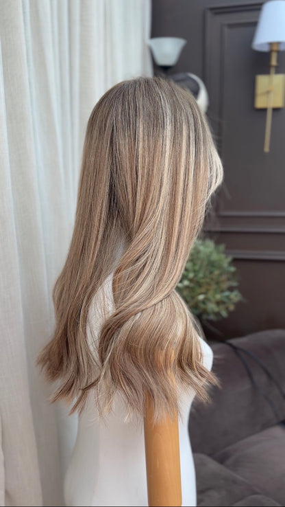 Olivine - Honey Blonde Glueless Human Hair Wig (Lace Top)