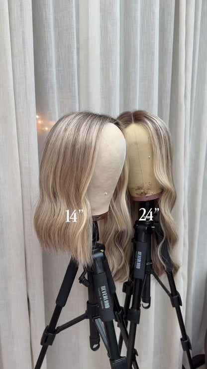 Pearl – Cool Blonde Glueless Human Hair Wig (Lace Top)