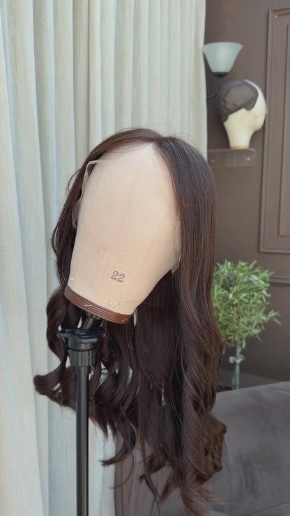Brown Onyx – Brunette Glueless Human Hair Wig UK| (Lace Top)