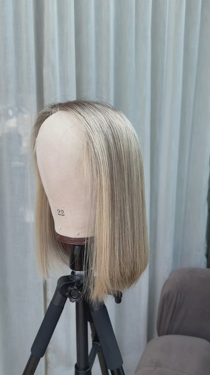 Pearl – Cool Blonde Glueless Human Hair Wig (Lace Top)