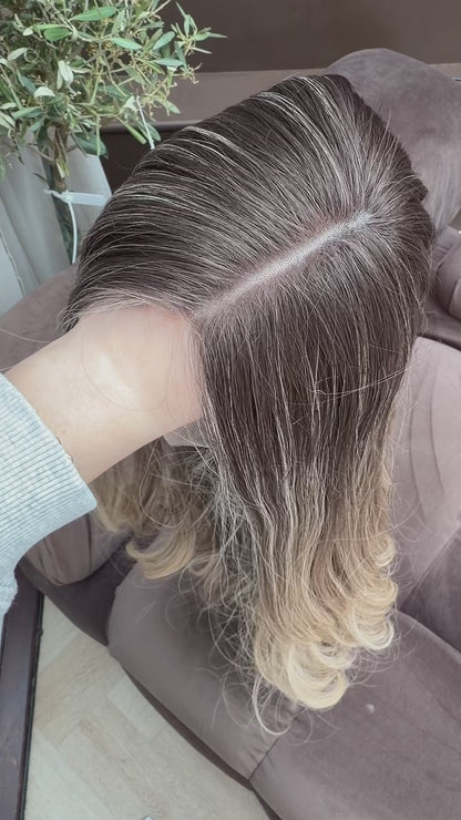 Silver Moonstone - Creamy Beige Human Hair Wig UK| (Lace Top)