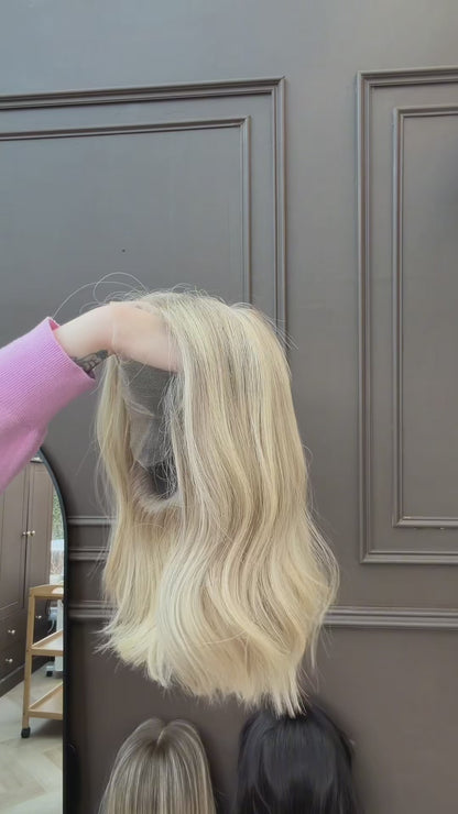 White Sapphire- Blonde Glueless Human Hair Wig UK | Lace Top Natural Wig