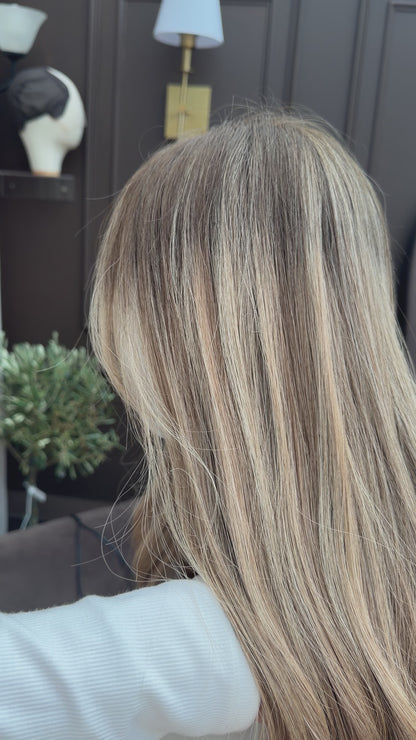 Olivine - Honey Blonde Glueless Human Hair Wig (Lace Top)