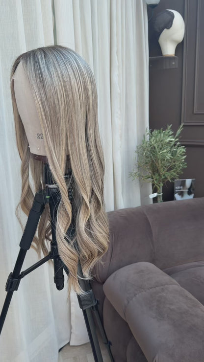 Pearl – Cool Blonde Glueless Human Hair Wig (Lace Top)