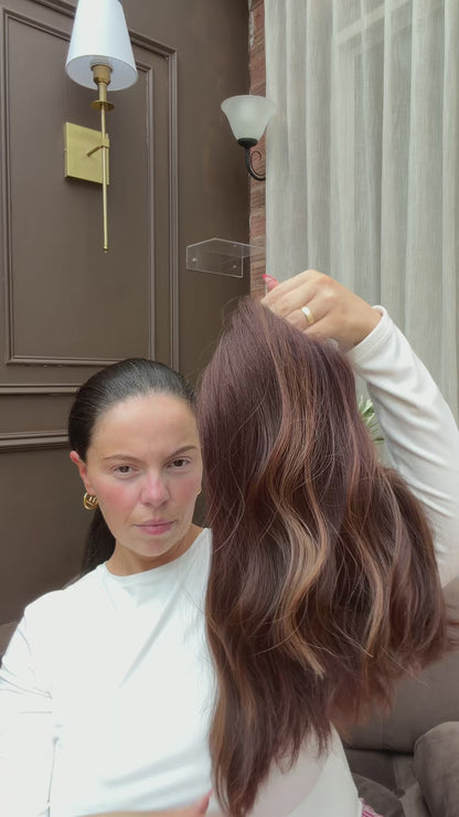 Amber- Copper Brunette Glueless Human Hair Wig
